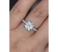 Faith Diamonds Platinum 2.40ct D/E Colour Round Brilliant Cut Solitaire LAB Grown Diamond Ring Certified
