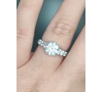 Faith Diamonds Platinum 2.64ct D/E Colour Total Round Brilliant Cut Solitaire with Diamond Shoulders LAB Grown Diamond Certified Ring
