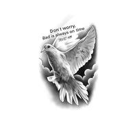 Faith Dove English Juice Tattoo Sticker Men And Women Herbal Waterproof Flower Arm Lasting Arm Flower Arm