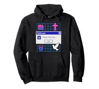 Faith.exe Running Faithwave Christian Vaporwave Aesthetic Pullover Hoodie