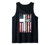 Faith Family Farming Christian Proud Father Farmer Tank Top