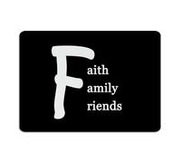 Faith Family Friends Decorative Metal Sign Country Garden Wall Art Plaques Home Décor Aluminum Tin Signs for Business Kitchen Backyard 10x14 Inch