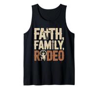 Faith Family Rodeo Christian Western Cowboy Rodeo Tank Top