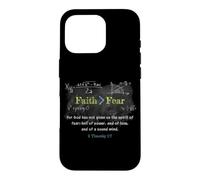 Faith > Fear 2 Timothy 1:7 Christian Verse Math Equation Case for iPhone 16 Pro