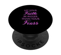 Faith Fear Bible Verse Scripture God Jesus Pray Religious PopSockets Adhesive PopGrip