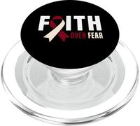 Faith Fear Jesus God Throat Oral Head Neck Cancer Awareness PopSockets PopGrip for MagSafe