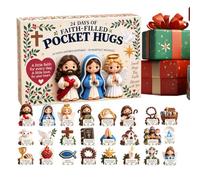 Faith-Filled Acrylic Christmas Countdown Calendar with 24 Days Keepsakes 2D | Christian Holiday Decor for Wall, Window, Tree, or Keychain - Sturdy Acrylic Material