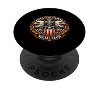 Faith Flag Family Social Club Eagle Emblem Graphic PopSockets Adhesive PopGrip