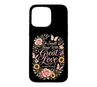 Faith Floral Catholic Do Small Things With Great Love Case for iPhone 15 Pro Max