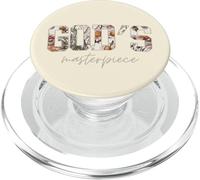 Faith Floral Varsity Boho Chamomile Text God's PopSockets PopGrip for MagSafe