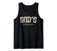 Faith Floral Varsity Boho Chamomile Text God's Tank Top