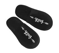Faith Fluffy Slippers Unisex Home Slippers Casual House Slipper For Bedroom Indoor Pools M