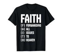 Faith Forwarding Issues to Heaven Value Graphic T-Shirt, Men, Black, M