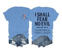 Faith Freedom October 14 Shirt I Shall Fear No Evil Tshirt Christian Faith Freedom T-Shirt Unisex Carolina Blue