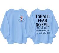 Faith Freedom October 14 Sweatshirt I Shall Fear No Evil Shirt Christian Faith Freedom Hoodie Unisex Sky Blue