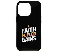 Faith Fueled Gains Christian Gym Fitness Motivation Case for iPhone 13 Pro