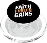 Faith Fueled Gains Christian Gym Fitness Motivation PopSockets PopGrip for MagSafe