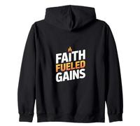 Faith Fueled Gains Christian Gym Fitness Motivation Zip Hoodie