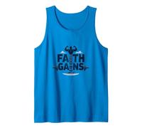 Faith Gains: Spiritual Strength for Christian Athletes Tank Top, Men, Sapphire, S