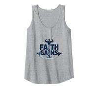 Faith Gains: Spiritual Strength for Christian Athletes Tank Top, Women, Heather Grey, L