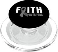 Faith God Fear Brain Tumor Awareness Brain Cancer Warrior PopSockets PopGrip for MagSafe