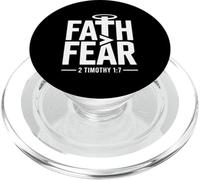 Faith Greater Than Fear 2 Timothy 1 7 Bible Verse PopSockets PopGrip for MagSafe