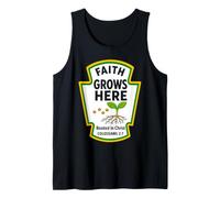 Faith Grows Here Rooted in Christ Colossians 2:7 Condiments Tank Top