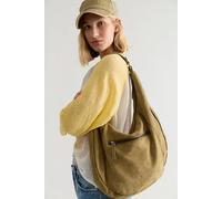 Faith Half Moon Suede Bag at Free People in Khaki - female