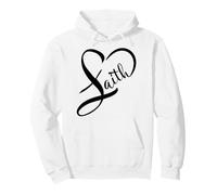 Faith Heart Christian Design - Heart Shaped Faith Typography Pullover Hoodie