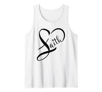 Faith Heart Christian Design - Heart Shaped Faith Typography Tank Top