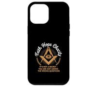 Faith Hope Charity Freemason Eye Masonic Quote Case for iPhone 12 Pro Max