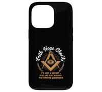 Faith Hope Charity Freemason Eye Masonic Quote Case for iPhone 13 Pro