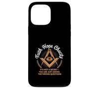 Faith Hope Charity Freemason Eye Masonic Quote Case for iPhone 13 Pro Max
