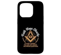 Faith Hope Charity Freemason Eye Masonic Quote Case for iPhone 15 Pro