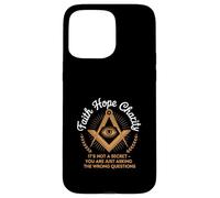 Faith Hope Charity Freemason Eye Masonic Quote Case for iPhone 15 Pro Max
