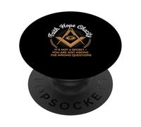 Faith Hope Charity Freemason Eye Masonic Quote PopSockets Adhesive PopGrip