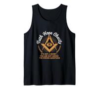 Faith Hope Charity Freemason Eye Masonic Quote Tank Top