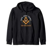 Faith Hope Charity Masonic Eye Square Compass Secret Message Zip Hoodie