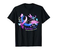 Faith Hope Cure Dragonfly Rheumatoid Arthritis Awareness T-Shirt