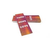 Faith Hope Love, 1 Corinthians 13:13, Bulk Pack of 25 Christian Bookmarks, Bible Verse Book Markers, Sunday School Prizes with Memory Verses, Scripture Gifts