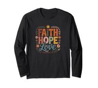 Faith Hope Love 1 Corinthians Bible Verse Christian Long Sleeve T-Shirt