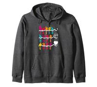 Faith Hope Love ASL American Sign Language Zip Hoodie