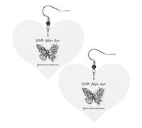 Faith Hope Love Brain Cancer Awareness Leather Earrings For Women Dangle Earring Drop Heart Pendant With Hook Gifts For Adult Girl
