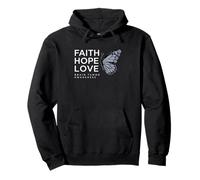 Faith Hope Love Brain Tumor Awareness Pullover Hoodie