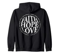 Faith Hope Love Catholic Bible Verse 1 Corinthians 13 13 Zip Hoodie