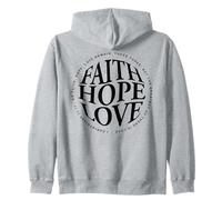Faith Hope Love Catholic Bible Verse 1 Corinthians 13 13 Zip Hoodie