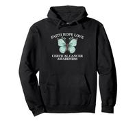 Faith Hope Love Cervical Cancer Awareness Pullover Hoodie