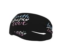 Faith Hope Love Christian Headbands Sports Sweatband Athletic Exercise Bands Turban Hair Head For Men Women Yoga Fitness