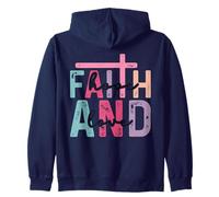 Faith Hope Love Christian - Religious Gospel Faith Cross Zip Hoodie