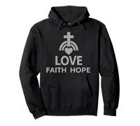 Faith | Hope | Love - Christianity Bible God Saves Humanity Pullover Hoodie